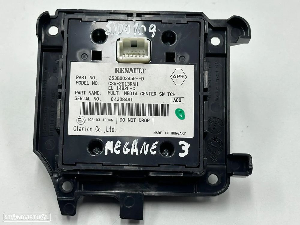 Comando / Joystick Multifunções - Renault Megane III - 2
