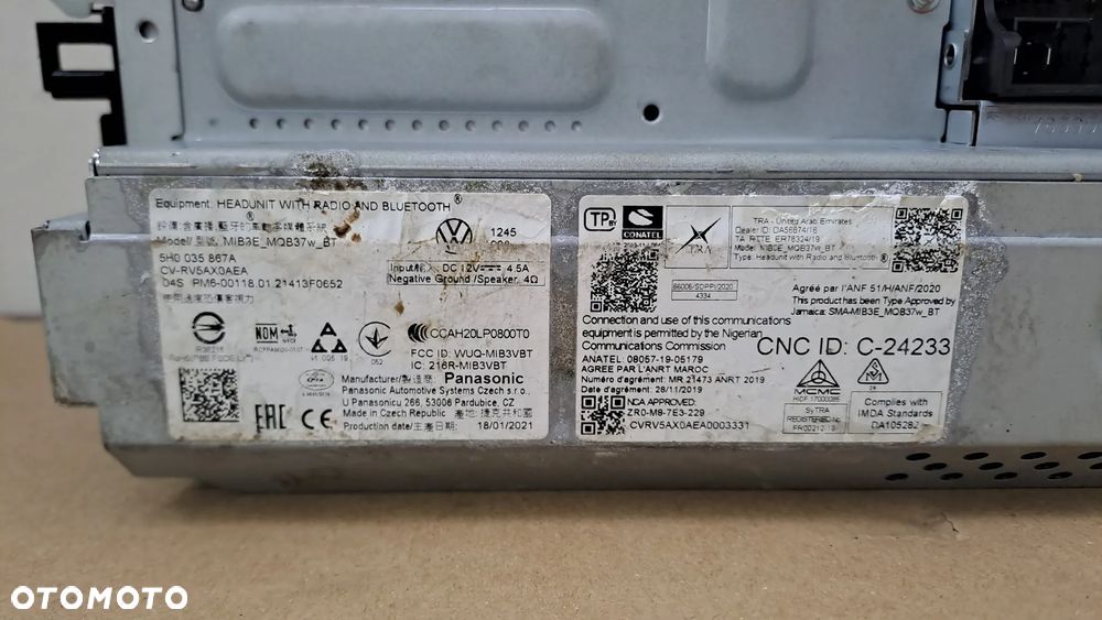 VW GOLF VIII CADDY V RADIO NAWIGACJA 5H0035867A - 3