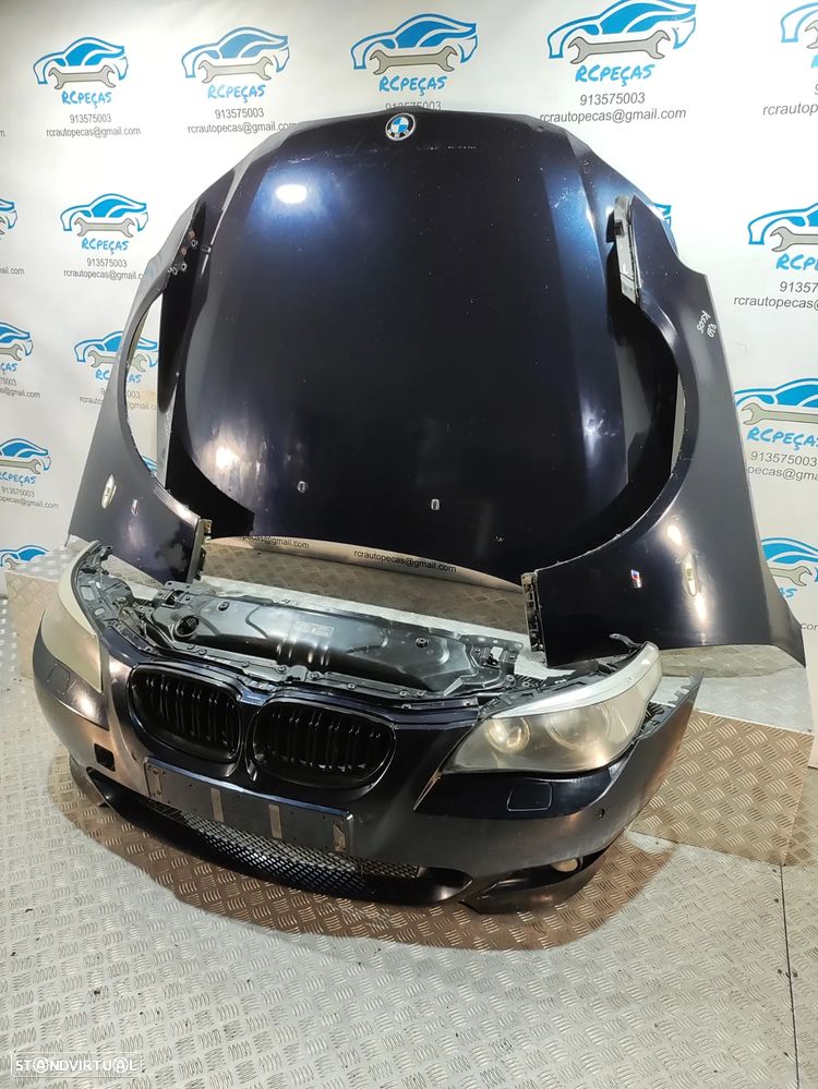 - FRENTE COMPLETA BMW SERIE 5 E60 SEDAN PACK M E61 TOURING PACK M CAPOT PARACHOQUES SENSORES GUARDA-LAMAS OTICAS RADIADOR VENTILADOR FRENTE FIBRA REFORÇO - 3