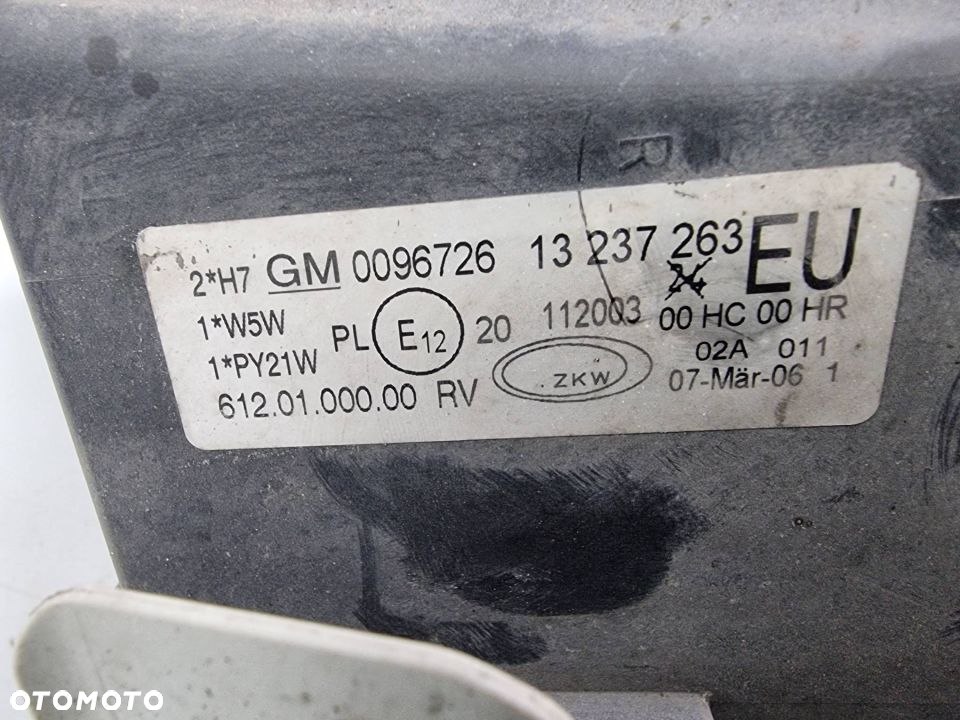 LAMPA LEWA PRZÓD OPEL CORSA C 13237263 SOCZEWKA - 4