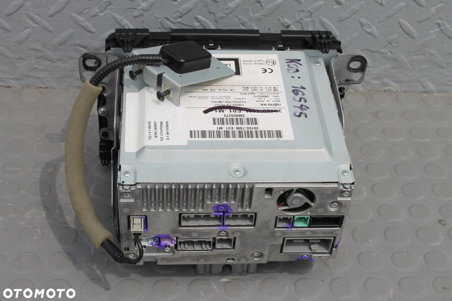 RADIO NAWIGACJA GPS Z KODEM HONDA HR-V II 15-21 - 2