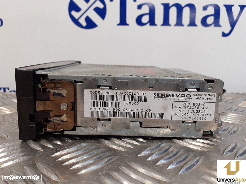 SISTEMA AUDIO / RADIO CD PEUGEOT 1007 2005 -96545978XT - 3