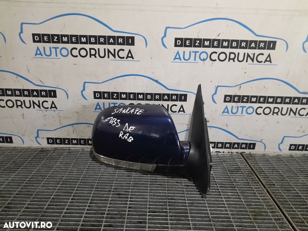 Oglinda dreapta Hyundai Santa Fe 2 Facelift 2009 - 2012 4 Usi ALBASTRU BLUE ONYX [5Q] ... - 1