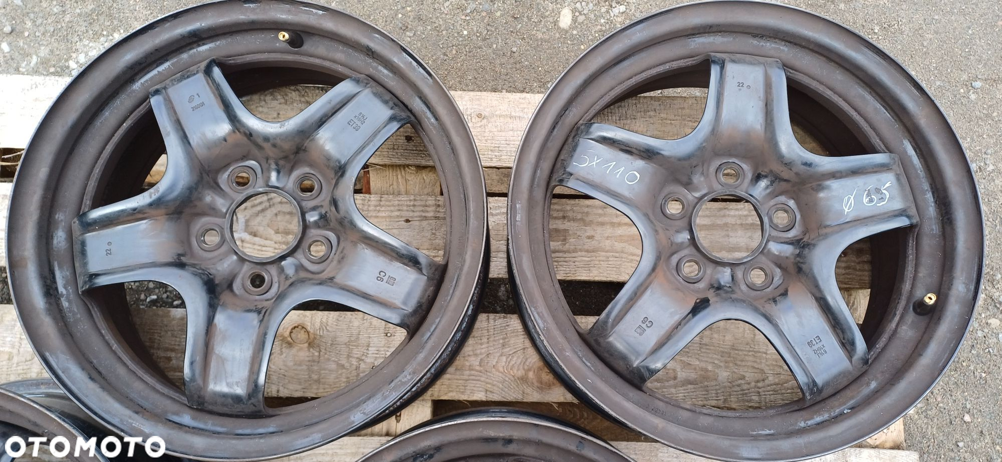 Felgi stalowe z kołpakami OPEL 6,5x16 cali , rozstaw śrub 5x110. - 5