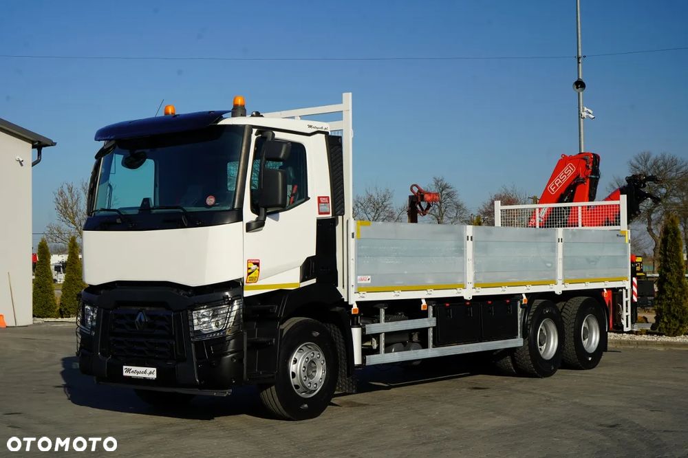 Renault C 430 / 6x4 / SKRZYNIOWY 7,2 M + HDS FASSI F215A / WYSÓW 10 M / STEROWANIE RADIOWE / WIDŁY / ROTATOR - 8