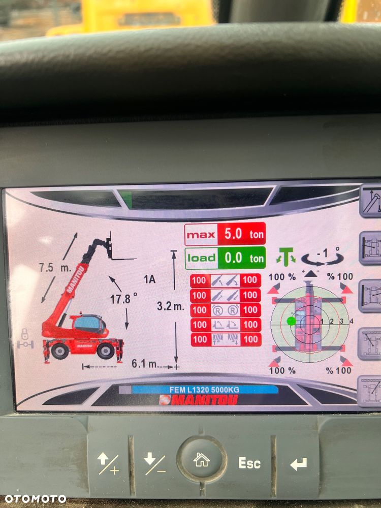 Manitou 2150 Mrt MANITOU ŁADOWARKA TELESKOPOWA Roto  widły kosz PILOT do sterowania  2016/17 1840 2540 2550 kolor od nowości biały Mercedes silnik manitou Roto Mrt 2150 - 28