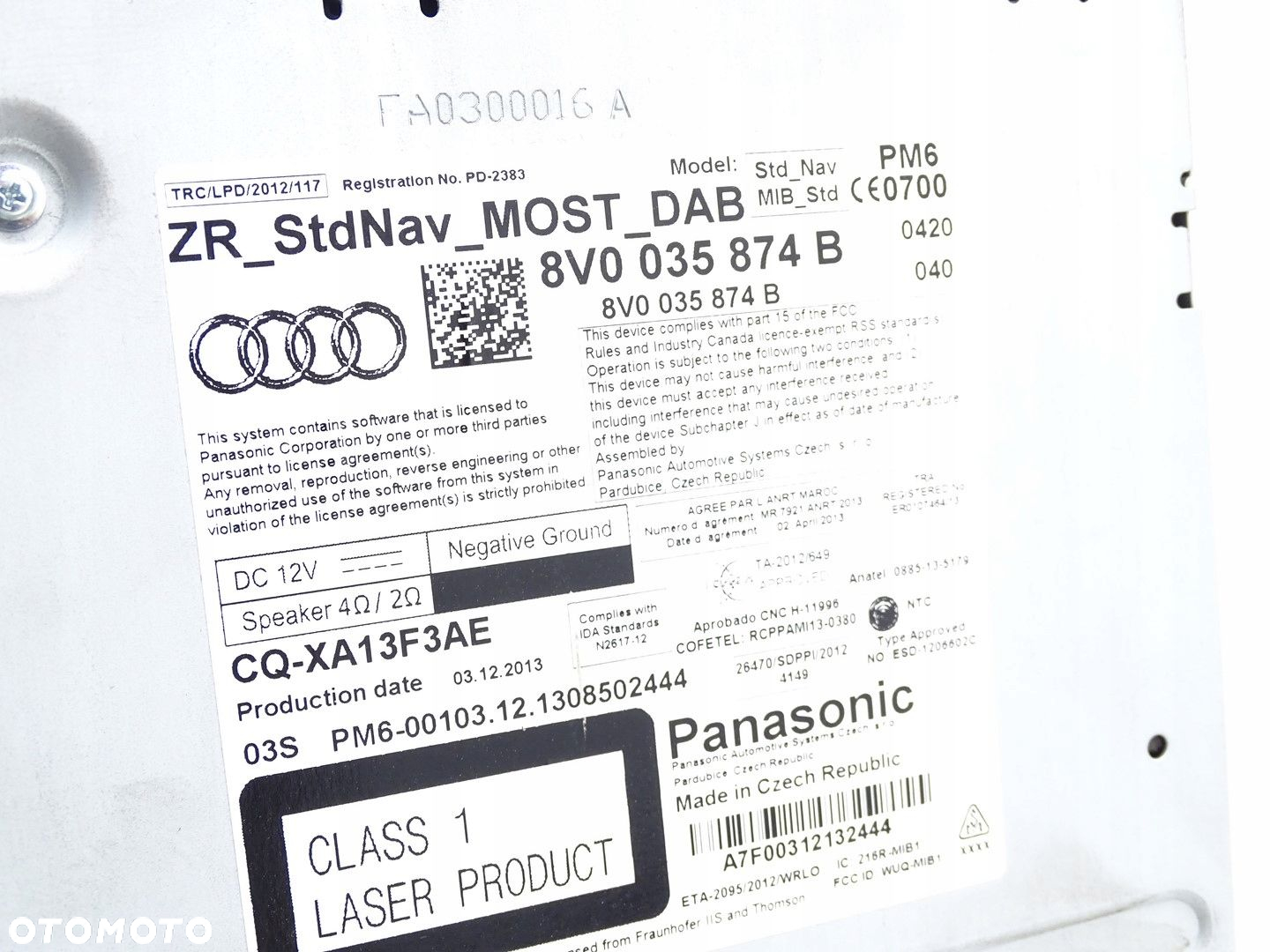 MODUŁ CZYTNIK ZMIENIARKA 2X KART SD CD NAWIGACJI MMI AUDI A3 8V 8V0035874B - 3