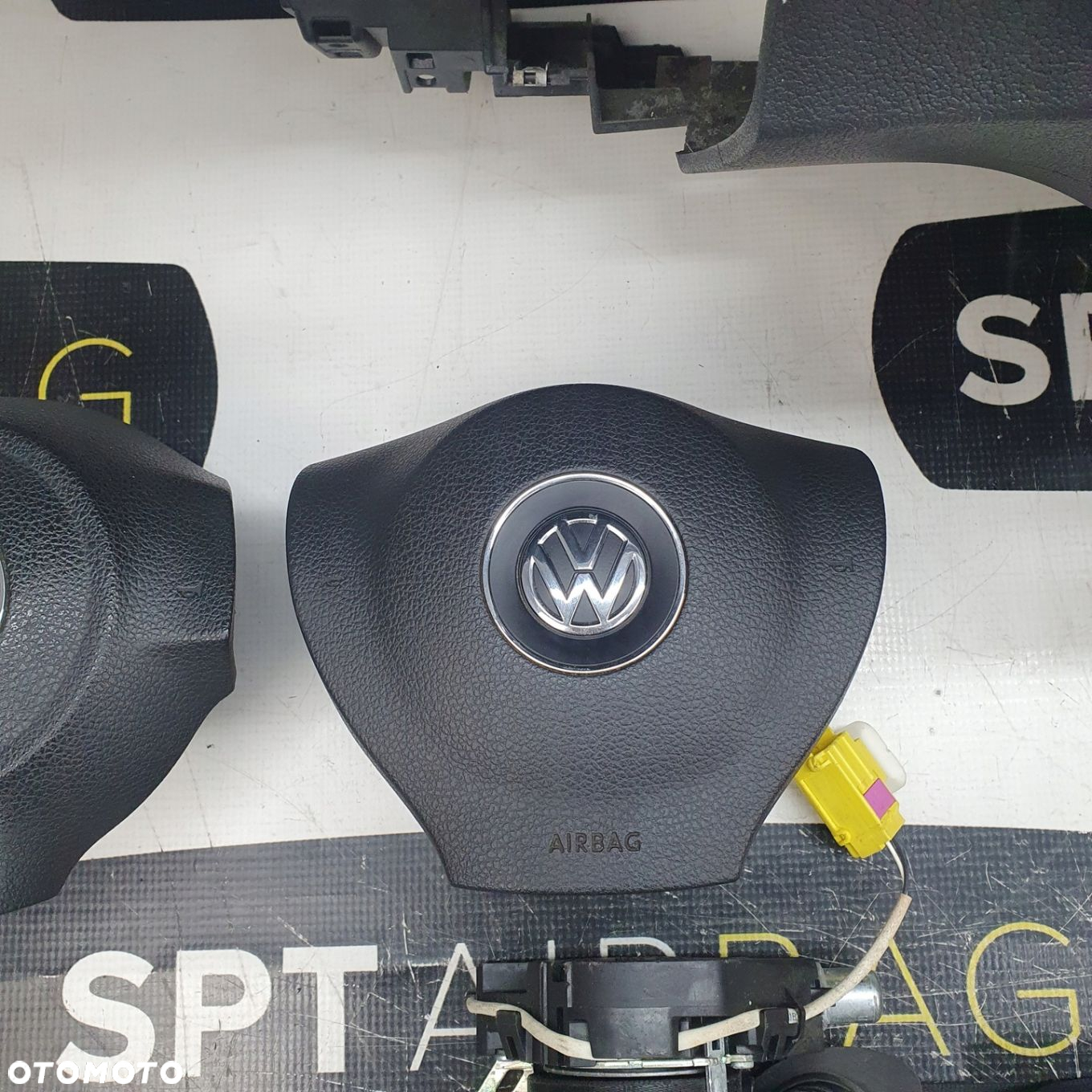VW CADDY MK3 DESKA ROZDZIELCZA KONSOLA KOKPIT PULPIT PODUSZKI AIRBAG AIR BAG PASY KIT SET - 7