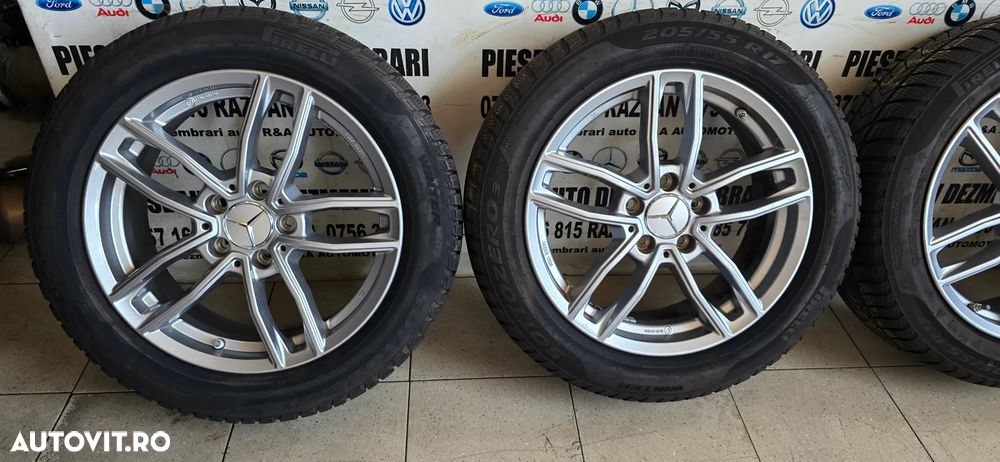 Jante R17 Mercedes Cla W117 Gla X156 A/B C/EClass 205/55R17 5x112 Anvelope Pirelli Iarna Noi - 6