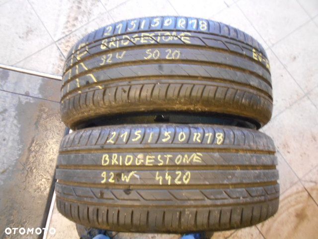 Opony 215/50r18 bridgestone turanza t001 7 mm lato para - 1