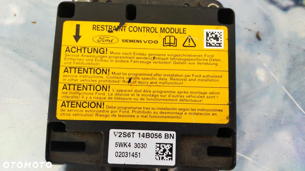 SENSOR MODUŁ AIRBAG FIESTA  2S6T14B056BN - 2