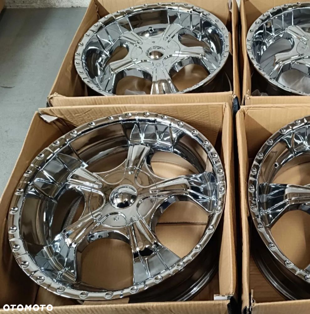 Nowe Felgi chrom chromowane 20 cali 5x114.3 5x120 20x8.5 ET30 chrysler BMW dodge + opony 245/45/20 + czujniki - 10