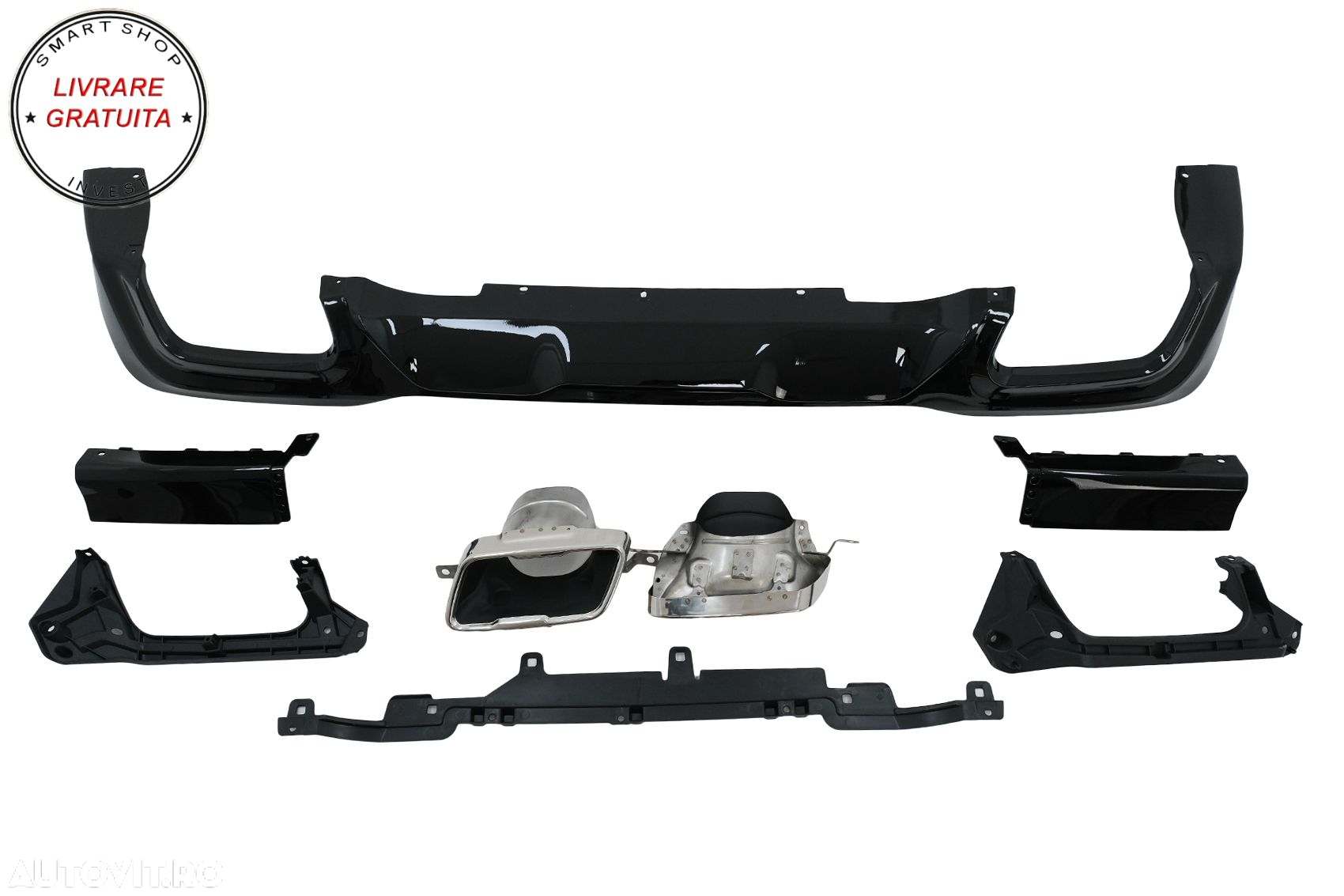 Difuzor Bara Spate cu Evacuare Dubla Crom BMW 2 Series F44 Gran Coupé (2020-up) M- livrare gratuita - 9