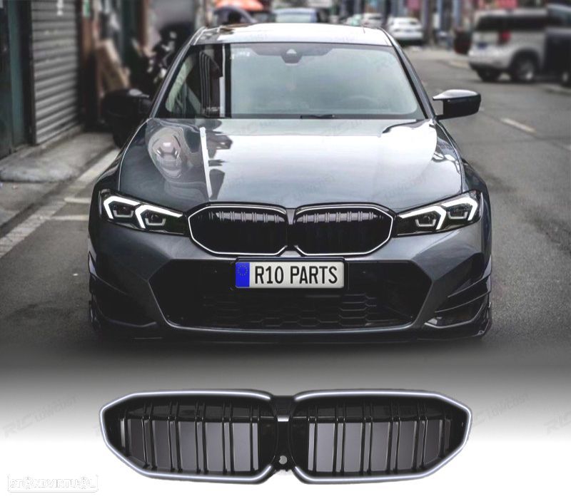 GRELHAS BMW G20 23-25 LOOK M PRETO BRILHANTE + LED - 1