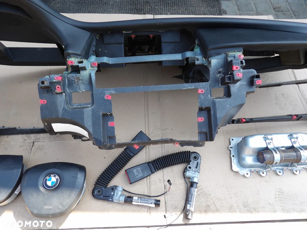 BMW - F01 - DESKA ROZDZIELCZA - KOKPIT - KONSOLA - POD HEADUP - SKÓRA NAPPA - ASYSTENT , GŁOŚNIK - PODUSZKA KIEROWCY I PASAŻERA - DEMONTAŻ - ORYGINAŁ - 3