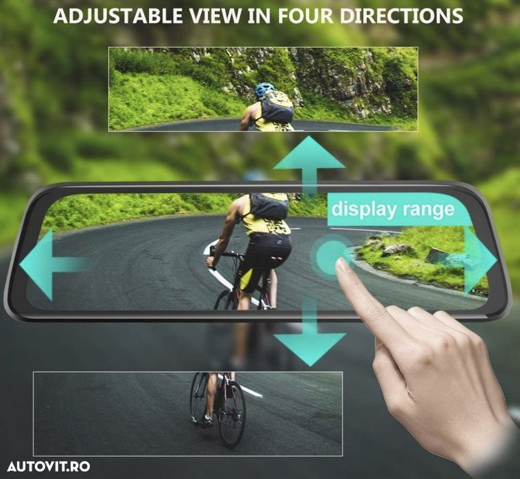 Camera Video Auto Premium Tip Oglinda T108 Dubla Full HD Ecran Touch - 7