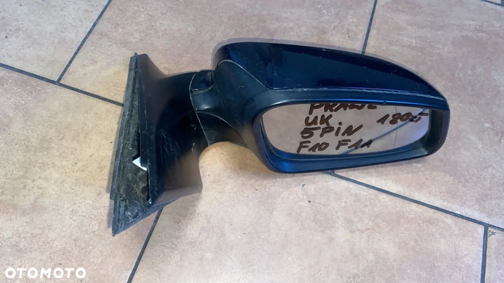 LUSTERKO LUSTRO PRAWE PRAWY PRZÓD BMW 5 F10 5-PIN F01534049931P - 2