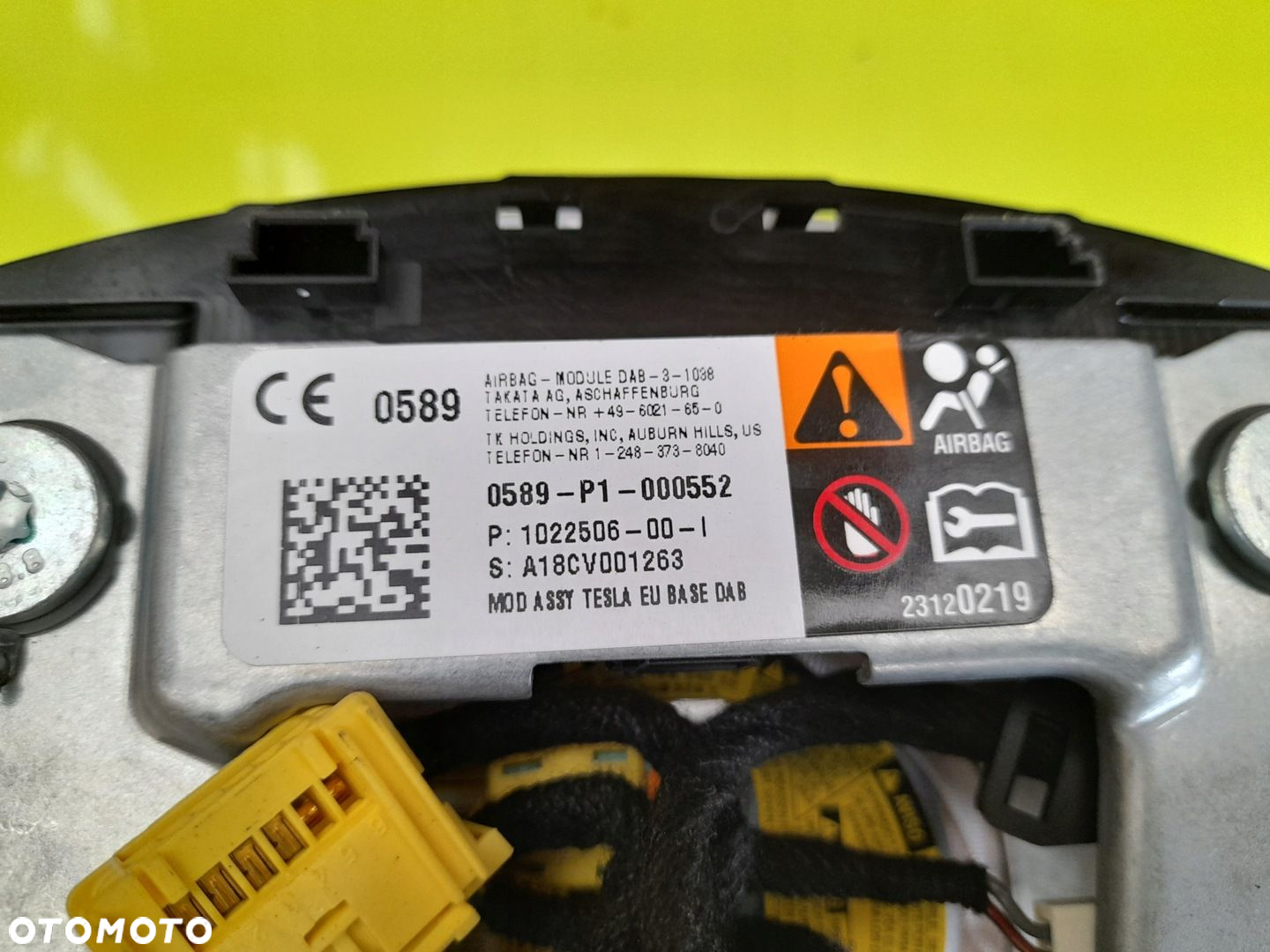 PODUSZKA AIRBAG KIEROWCY 1022506-00-I TESLA X 18R - 6