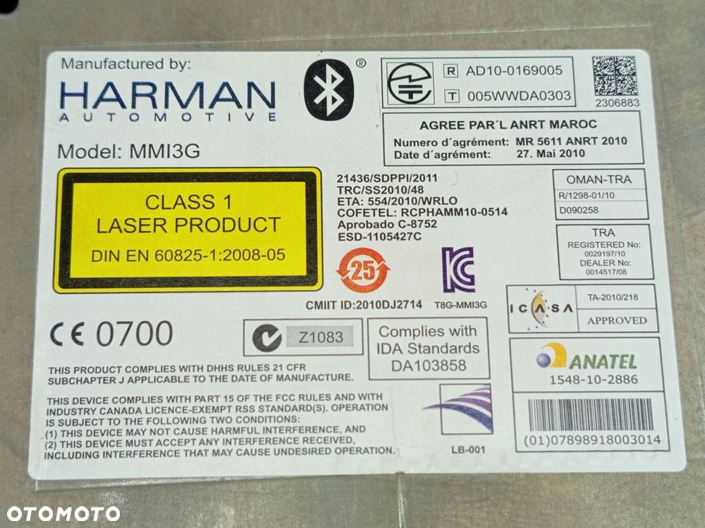 AUDI A4 B8 Q5 SQ5 8R CZYTNIK NAWIGACJI PANEL JEDNOSTKA MMI 8R1035666E - 6
