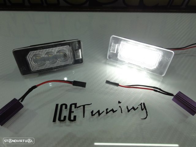 Suporte De Lâmpada De Matricula Com Led Branco Para Audi A1, A3, A4 B8, A5, A6, A7, Q3, Q5, Q7, TT, TTS, TTRS, Porsche Panamera 2010-, Seat Alhambra, Ibiza 6J SC/5-doors/ST 2008, Ateca, VW Sharan 7N, Touran GP2, Touareg 2, Tiguan, Polo, Golf 6, 7 Variant, Golf Plus, Jetta, Passat B6, B7, Skoda Fabia 5J, Superb 3T, Octavia (5E), Rapid  Yeti 5L. - 15