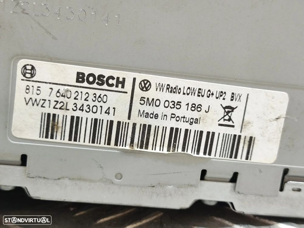 Auto Radio CD Original VW Volkswagen Polo V Mk5 5 6R 6C 2009 a 2017 - 9