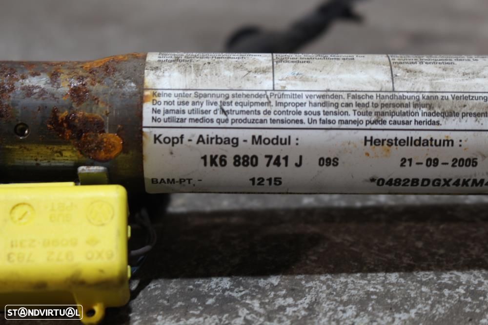Airbag De Cortina Esquerdo Volkswagen Golf V (1K1)  1K6880741j / Vw Go - 5