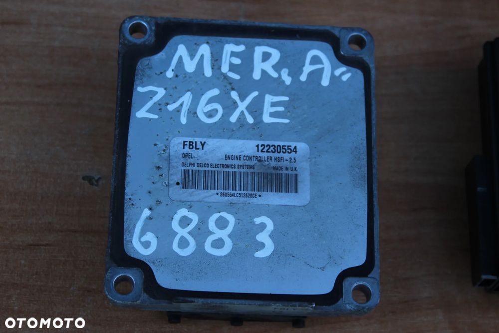 STEROWNIK ZESTAW STARTOWY Z PINEM OPEL MERIVA A 1.6 Z16XE 12230554 - 3