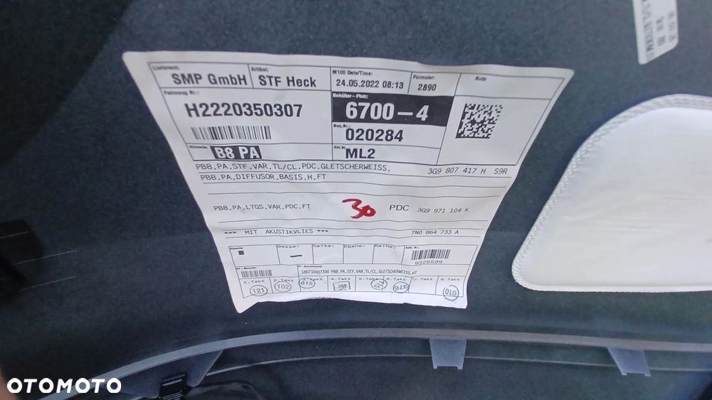 VW PASSAT B8 KOMBI ZDERZAK TYŁ IDEALNY LS9R - 2