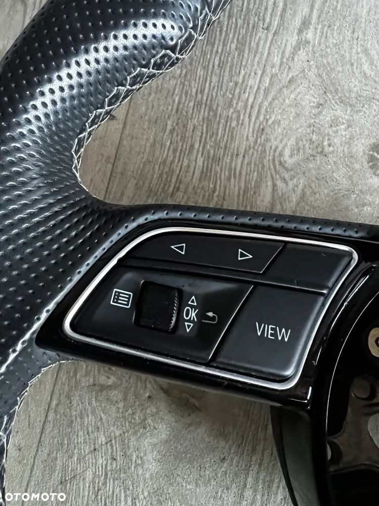 KIEROWNICA ŚCIĘTA MULTI CZARNA SKÓRA SZARA NITKA ŁOPATKI S-LINE Audi A3 S3 RS3 A4 S4 RS4 A5 S5 RS5 8W0419091GF AIRBAG 8W0880201BA - 3