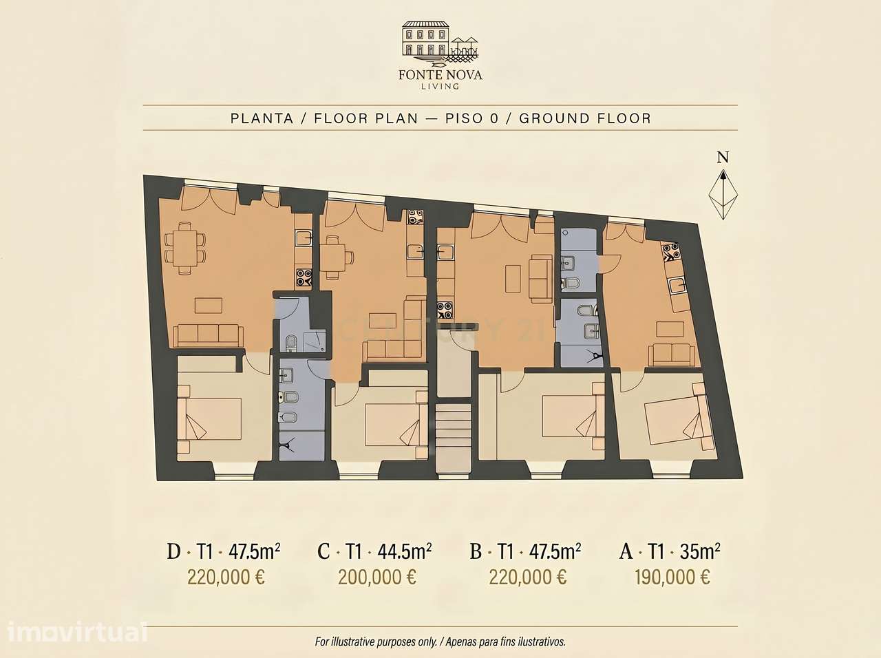 Apartamento T1 Novo no centro de Setubal - Grande imagem: 4/7