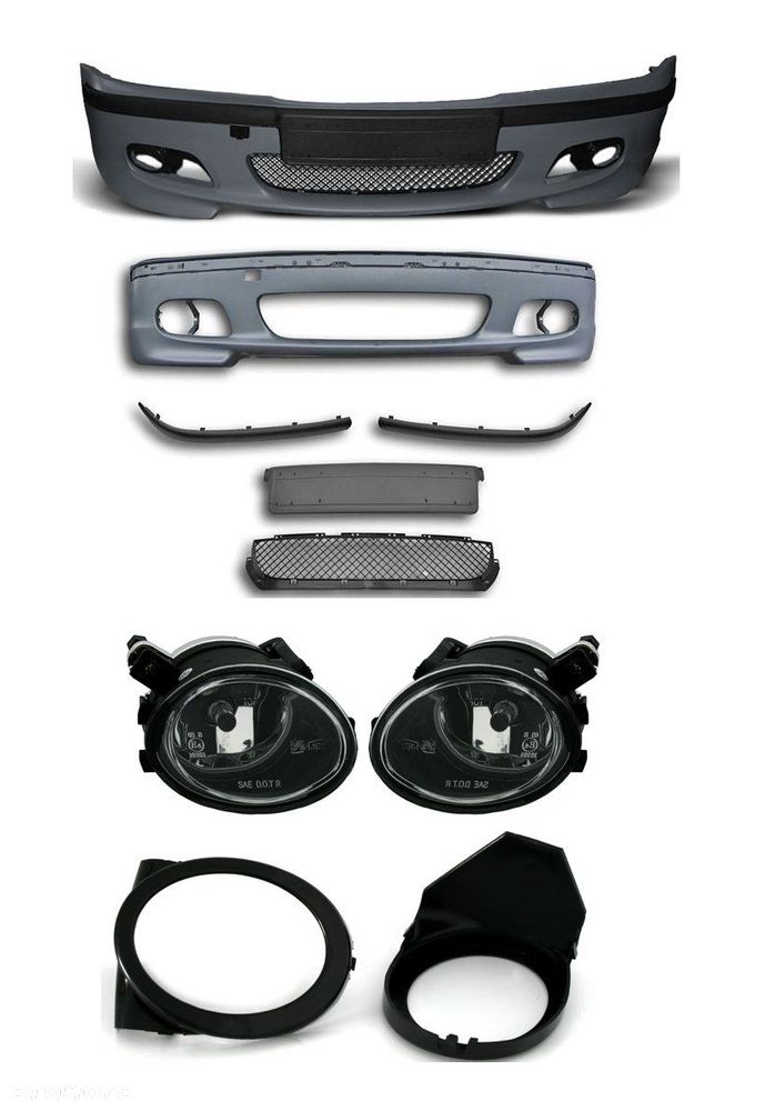 Zderzak przedni BMW E46 M-PAKIET + HALOGENY - 2