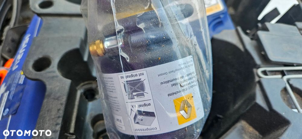 Renault Twingo 2 II Zestaw naprawczy Lewarek Klucz do kół Kompresor do opon Sprężarka powietrza Zestaw naprawczy do zmiany koła - 6
