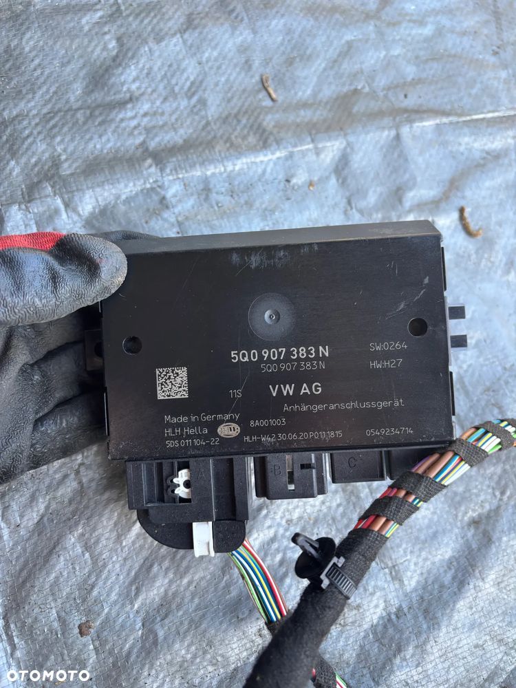 VW Passat B8 hak holowniczy elektryczny oryginał 3G9803881C  moduł 5Q0907383N wiązka komplet - 6