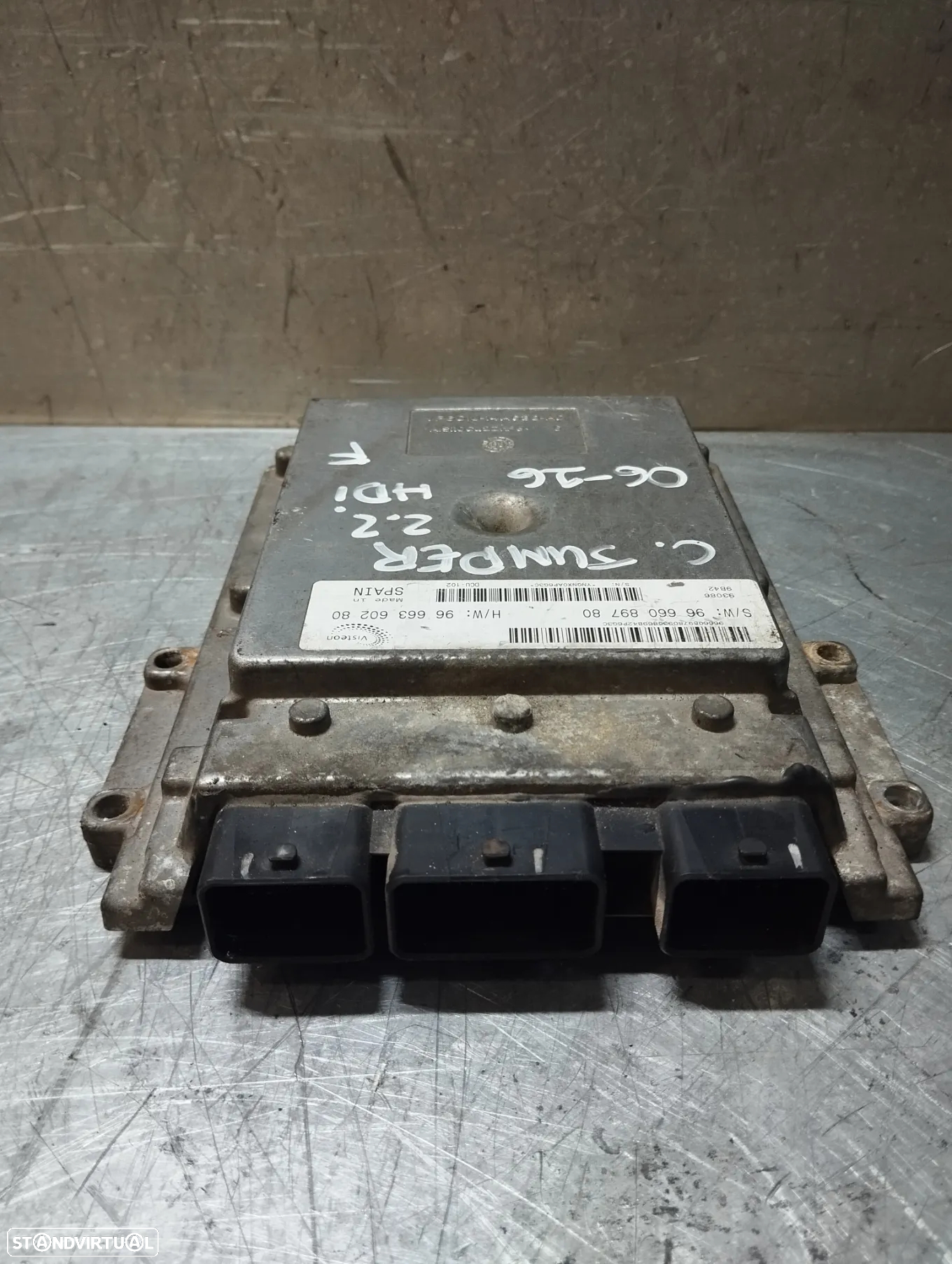 CENTRALINA DO MOTOR FIAT DUCATO / PEUGEOT BOXER / CITROEN JUMPER 2.2HDI 2.2JTD REF. 9666089780 9666360280 - 3