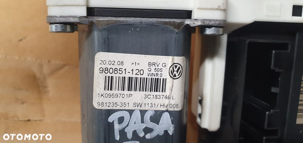 Silniczek szyby lewy przód VW Passat B6 1K0959793L 1K0959701P - 5