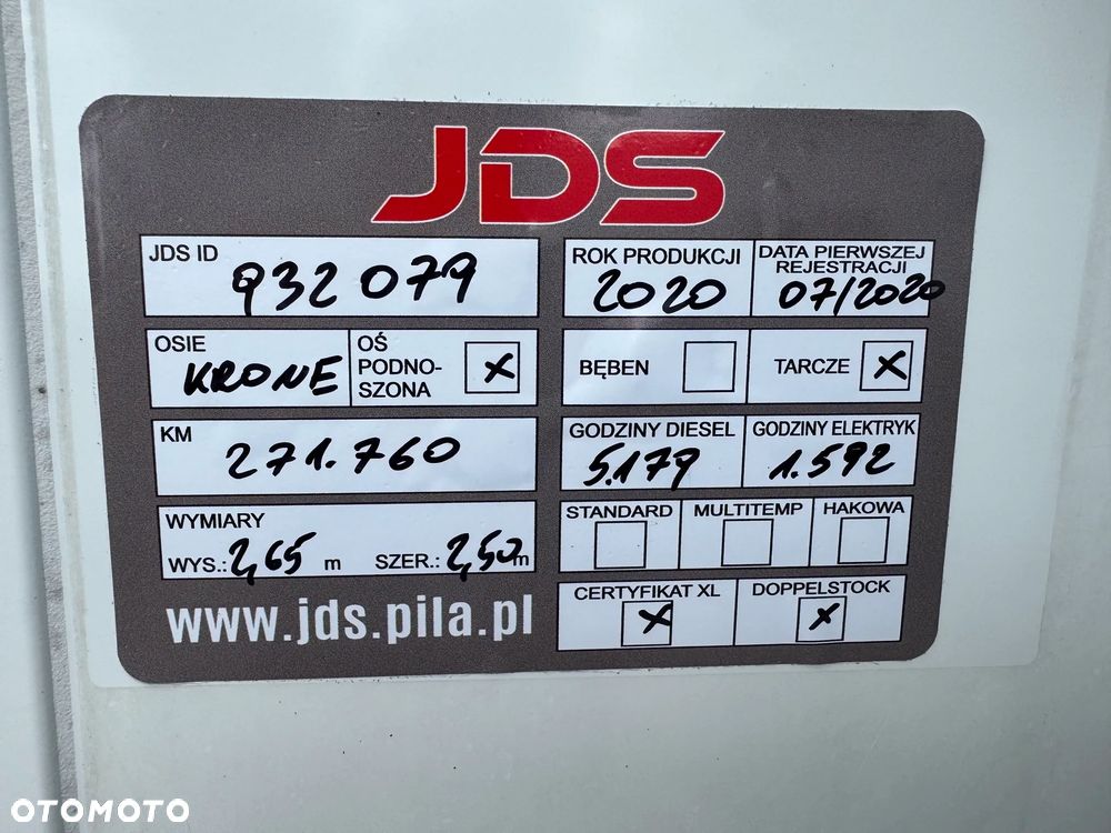 Krone Doppelstock, Thermo King SLXi 300, oś podnoszona!! 271.000km!! - 34