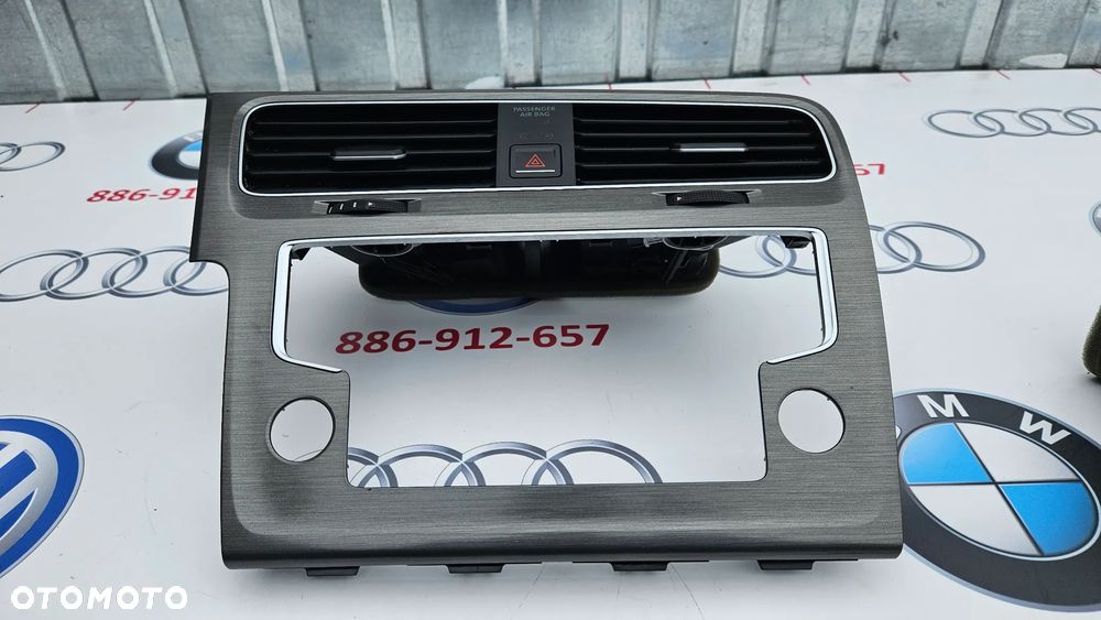 VW Golf 7 VII Kratka nawiewu prawa Dekor listwa Ramka radia 5G0857059 5G1819703C 5G1819743 5G1819704DE - 12