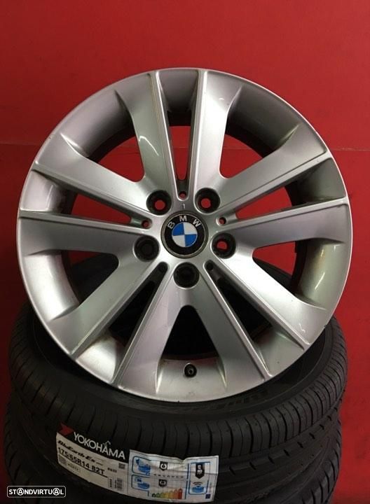 Jantes 17 Originais bmw serie 1 pack sport 7x17 et 47 com pneus usados - 1