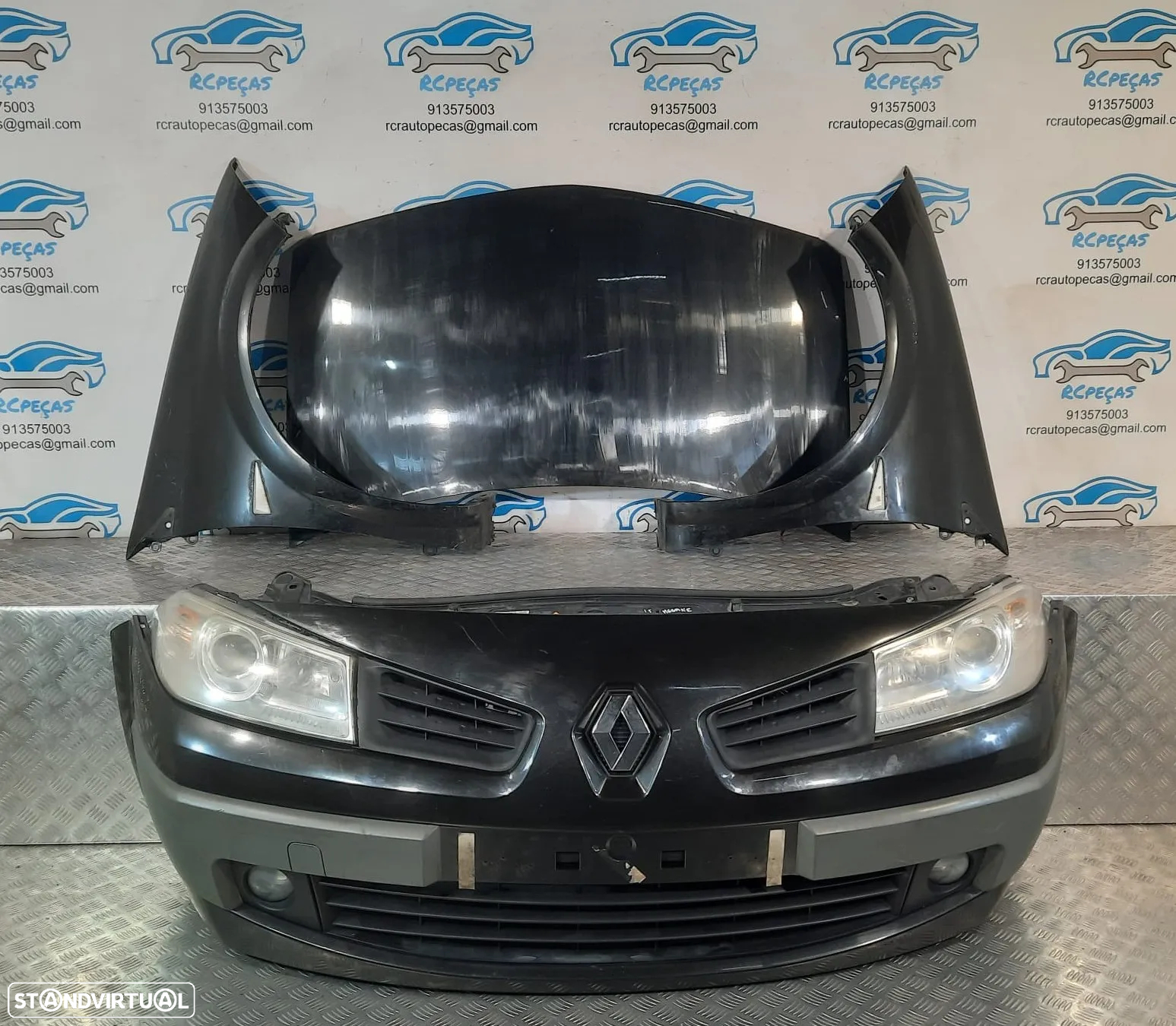 .FRENTE COMPLETA RENAULT MEGANE II 2 MK2 FACELIFT CAPOT PARACHOQUES GUARDA-LAMAS OTICAS RADIADOR VENTILADOR FRENTE FIBRA REFORÇO - 5