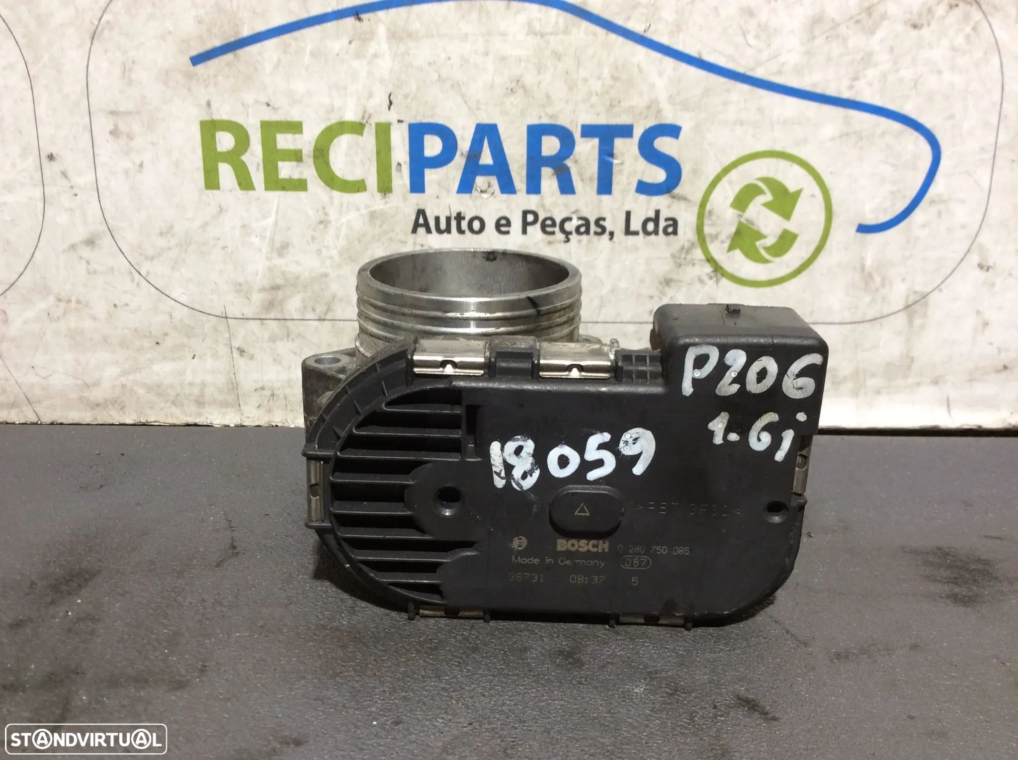 Borboleta da admissão Peugeot 206 1.6 i - 1