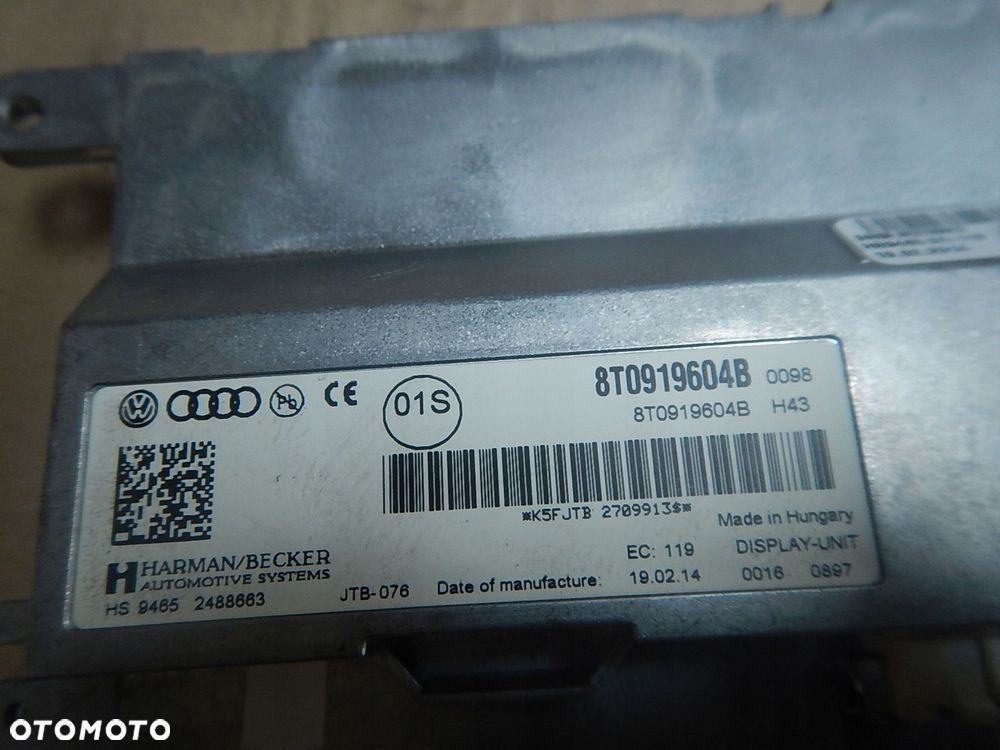 ekran wyświetlacz audi a4 b8 avant lift 8t0919604b - 6