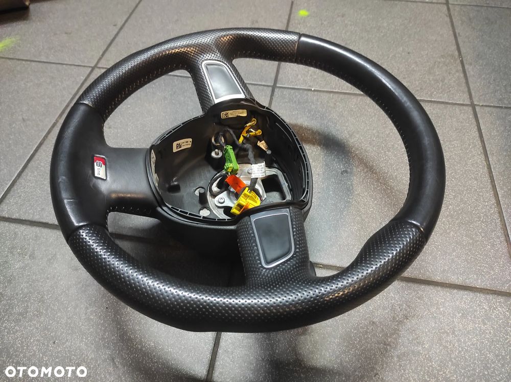 KIEROWNICA 3 RAMIENNA SKÓRZANA SKÓRA S LINE PIKOWANA ŁOPTAKI AUDI A3 8P A4 B6 B7 A5 8T A6 C6 Q5 8R Q7 4L WYSYŁKA !!!!! - 6