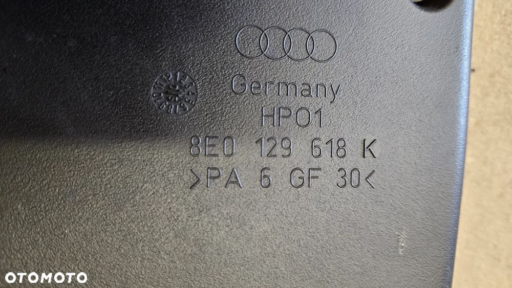 Audi A4 B6 B7 2.0 rura wlot dolot do filtra powietrza 8E0129618K 8E0129617D - 2