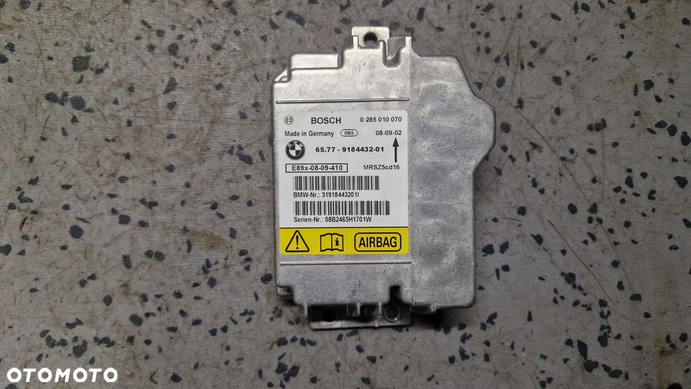 BMW E81 E87 E90 E91 MODUŁ PODUSZEK POWIETRZNYCH 9184432 - 1