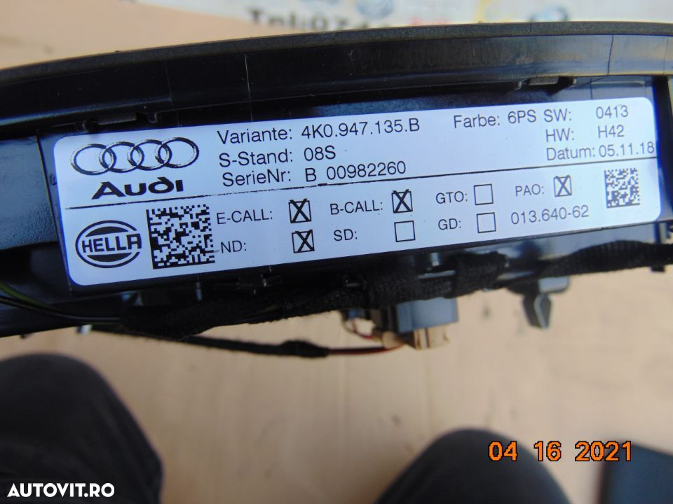 Plafoniera Audi a6 4k C8 Audi A5 a4 B9 plafoniera interior lumini - 3
