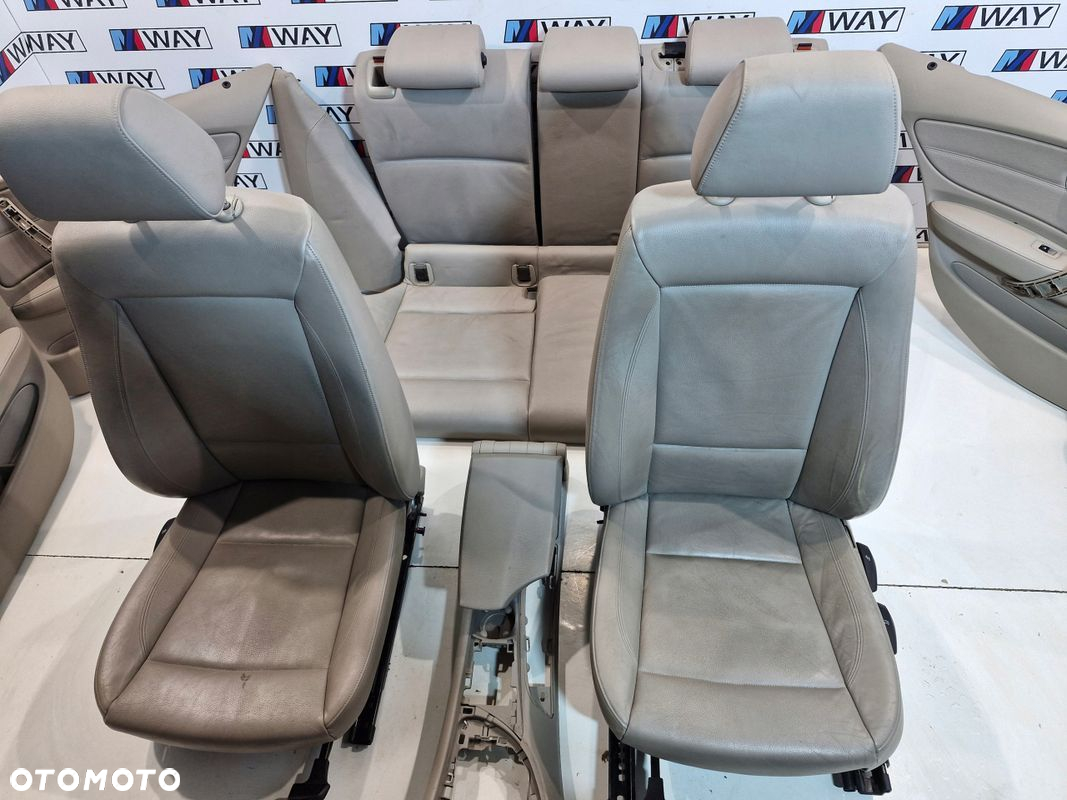 BMW 1 E87 FOTELE KANAPA BOCZKI SKÓRA BEŻOWE EUROPA - 5