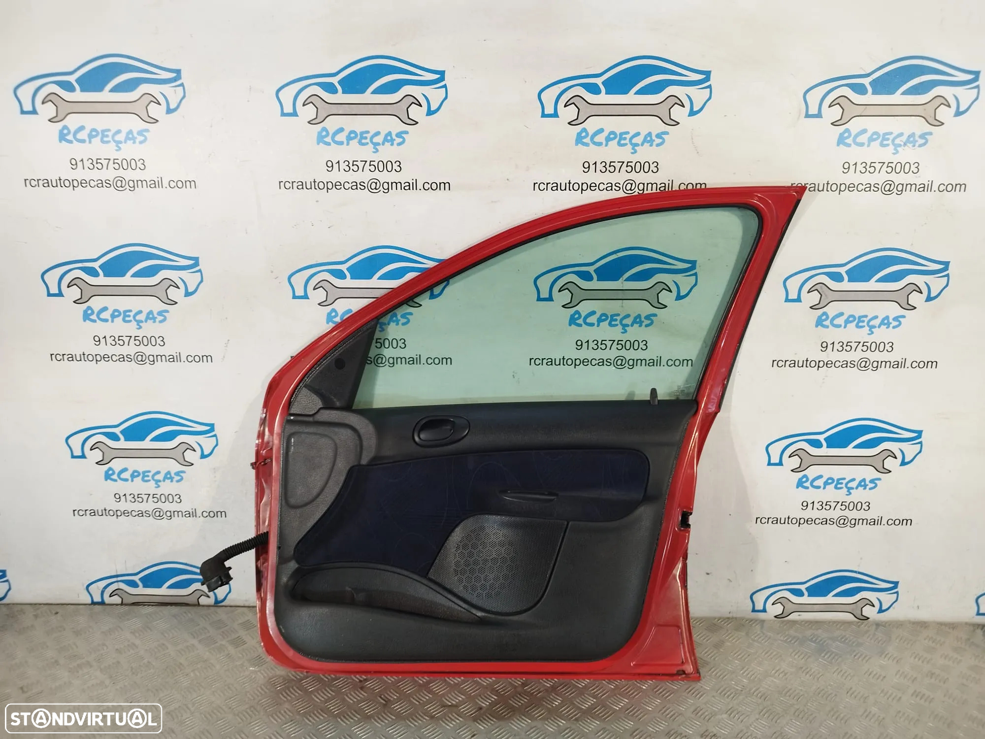 PORTA FRENTE FRONTAL DIREITA PEUGEOT 206 2AC 9004K5 FECHO ELEVADOR MOTOR PUXADOR VIDRO - 4