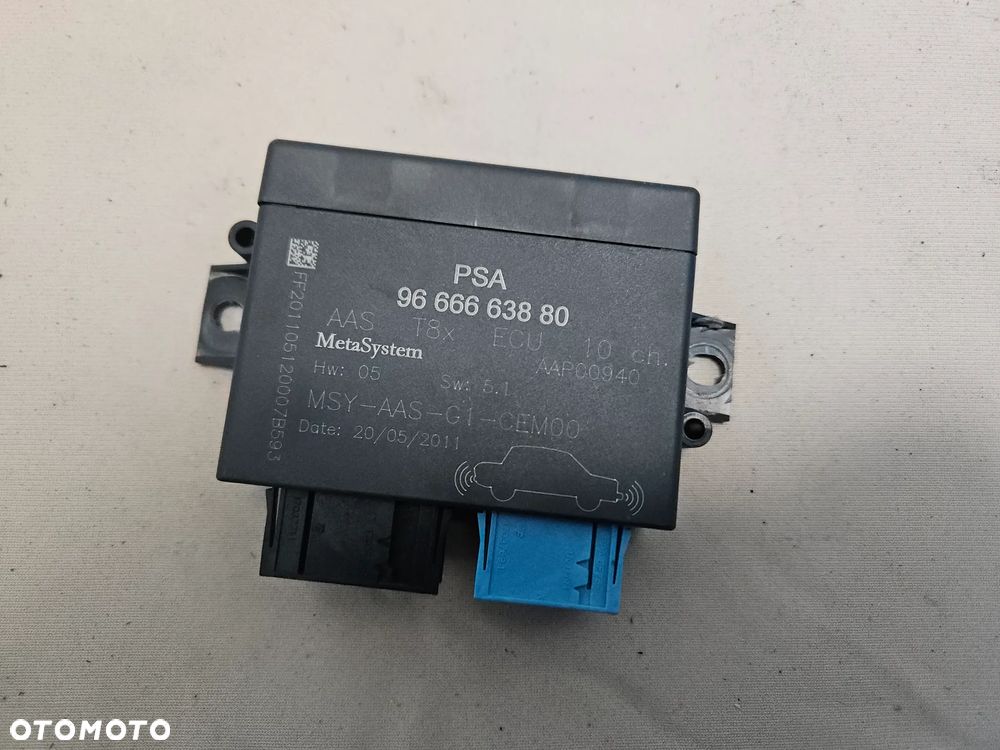 Moduł sterownik czujników parkowania PDC Peugeot 3008 I 2011r 9666663880 - 1