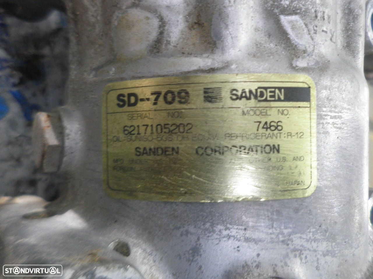 Compressor AC SD709 6217105202 HYUNDAI PONY 1993 1.5I 84CV 4P PRETO GASOLINA SANDEN - 3