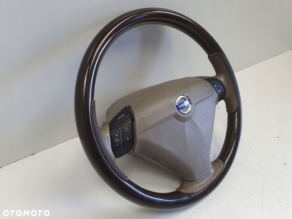 Volvo XC90 I lift DREWNIANA KIEROWNICA drewno SKÓRZANA skóra multifunkcja - 3